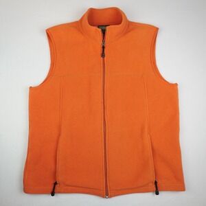 L.L.Bean Men's Orange Outdoor Vest Gorpcore Heritage Style Polartec Sz L Tall